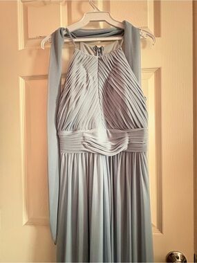 Cindy Collection U.S.A Dusty Blue Formal Dress